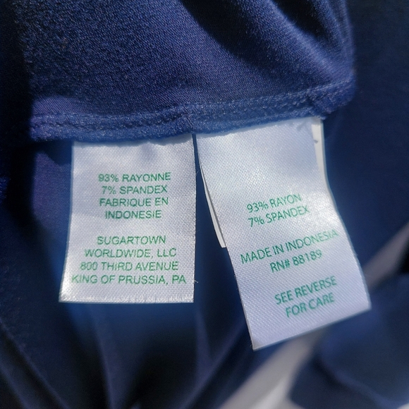 Lilly Pulitzer Sophie Dress XS Navy Blue With Gold Buttons SPF50 - Picture 4 of 6